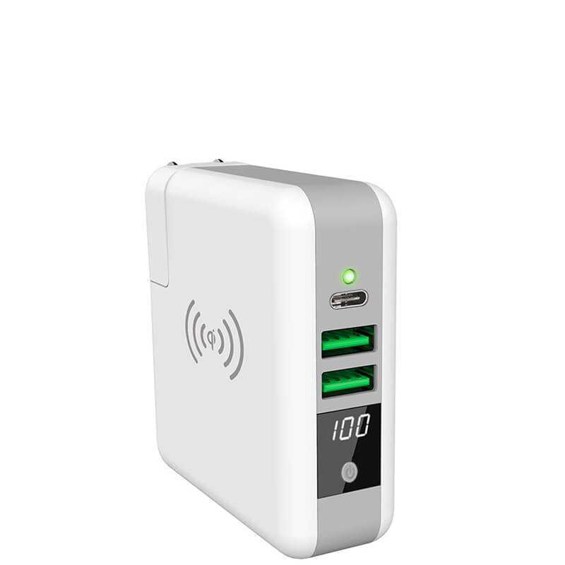 Qi 4 in 1 wireless / wall / travel power bank